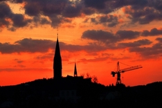 Olpe im Sonnenuntergang