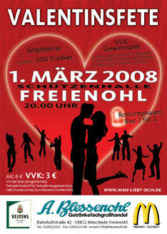 Flyer der Valentinsfete 2008