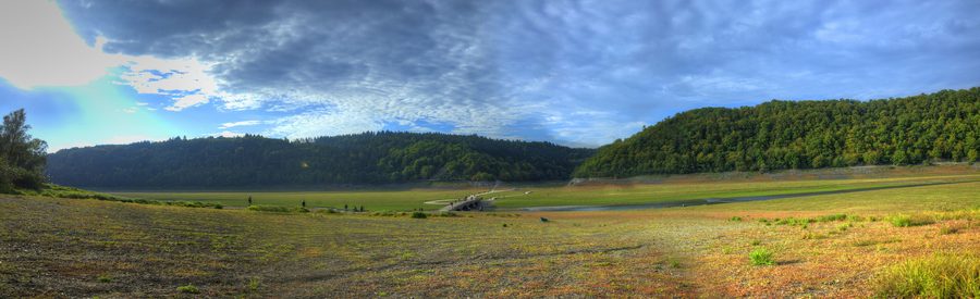 Panorama des Edersees bei Vöhl