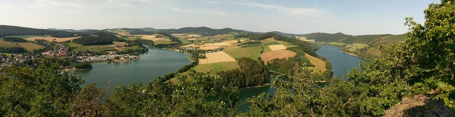 Panoramablick vom Aussichtspunkt St. Muffert über den Diemelsee