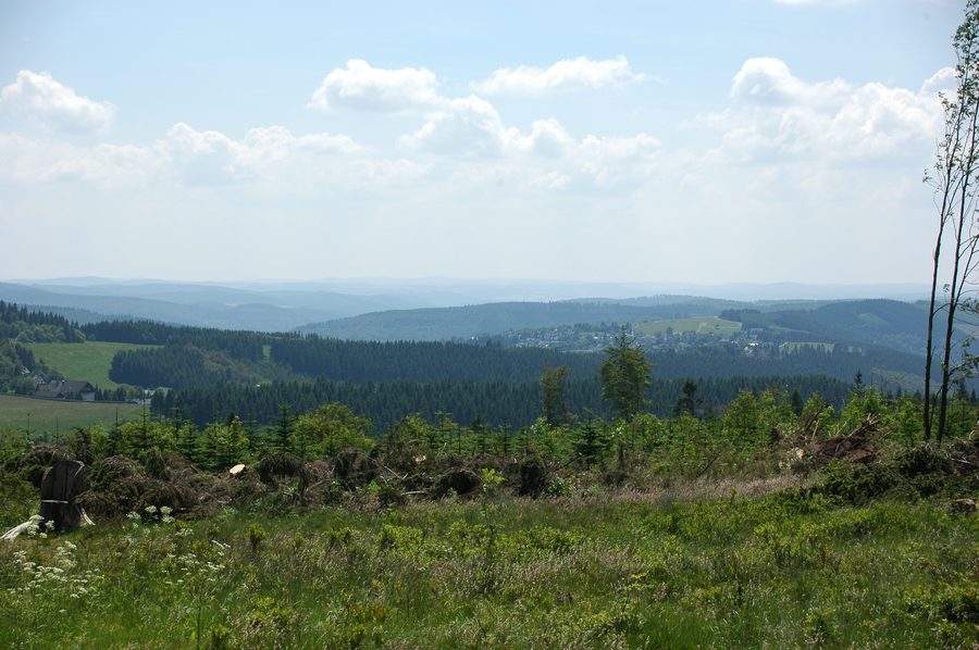 Blick vom Kahlen Asten im Rothaargebirge