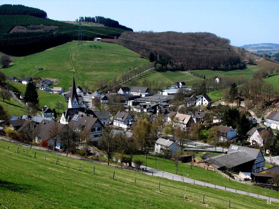 Ortsansicht von Kirchrarbach im Sauerland