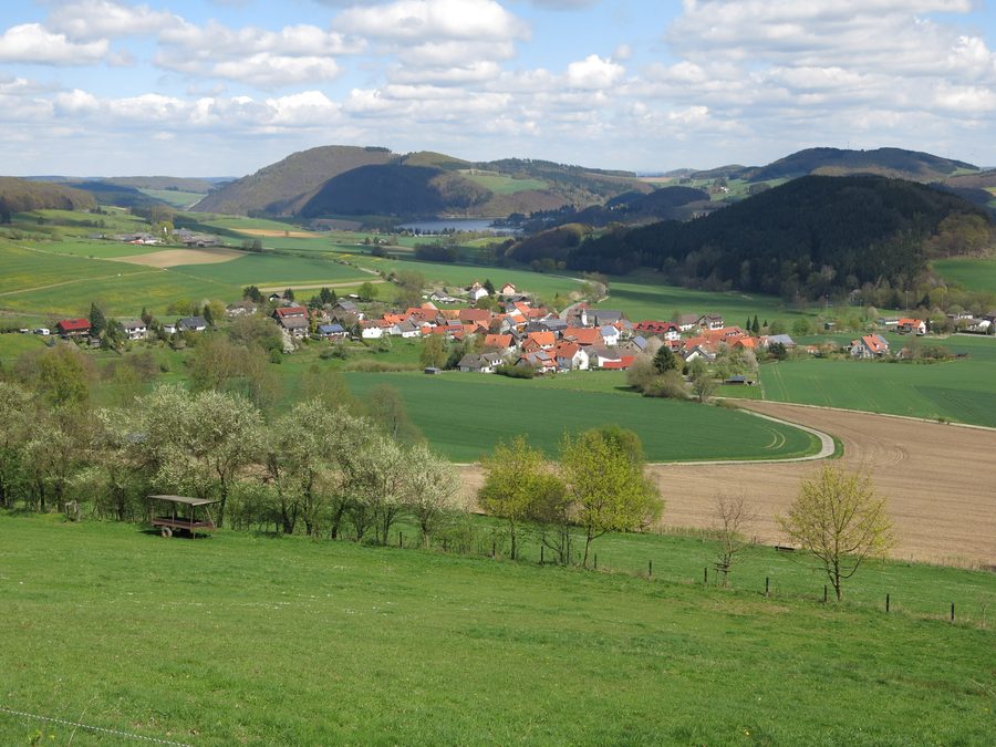 Blick über Stormbruch in Richtung Diemelsee