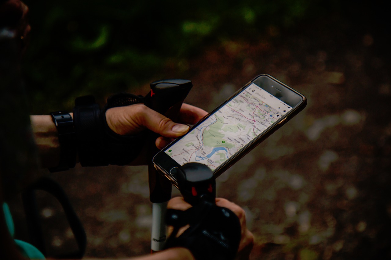 Biken und Fahrrad fahren mit GPS