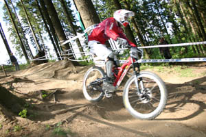 Bergab im Bikepark